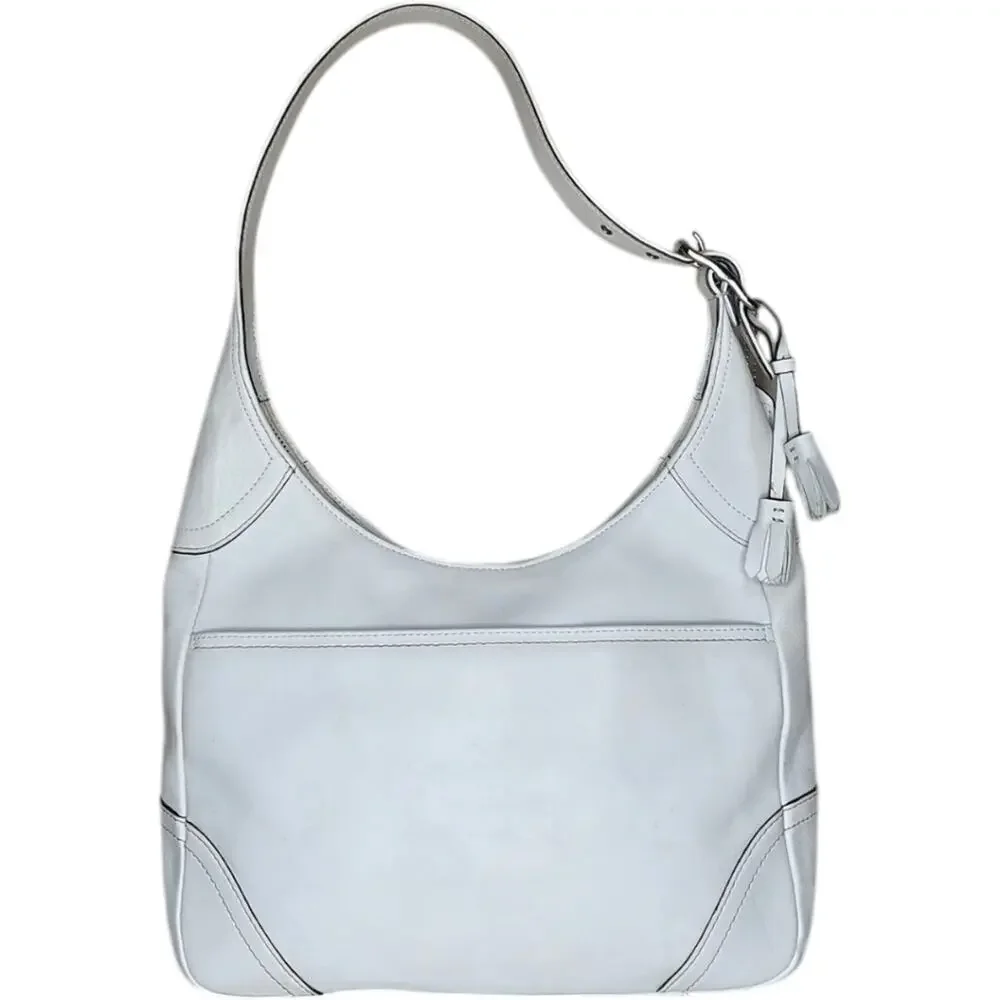Coach Hamilton Tassel Leather‎ Hobo White F10280